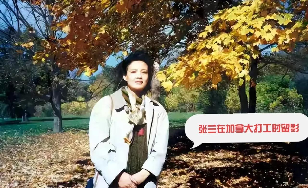 这是31岁张兰在国外打工时的照片，她个子很高，长得很英气，难怪能成为事业上的女强