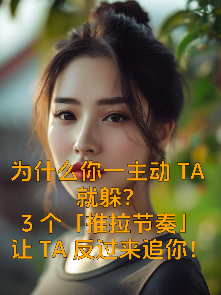 为什么你一主动TA就躲？3个「推拉节奏」让TA反过来追你！