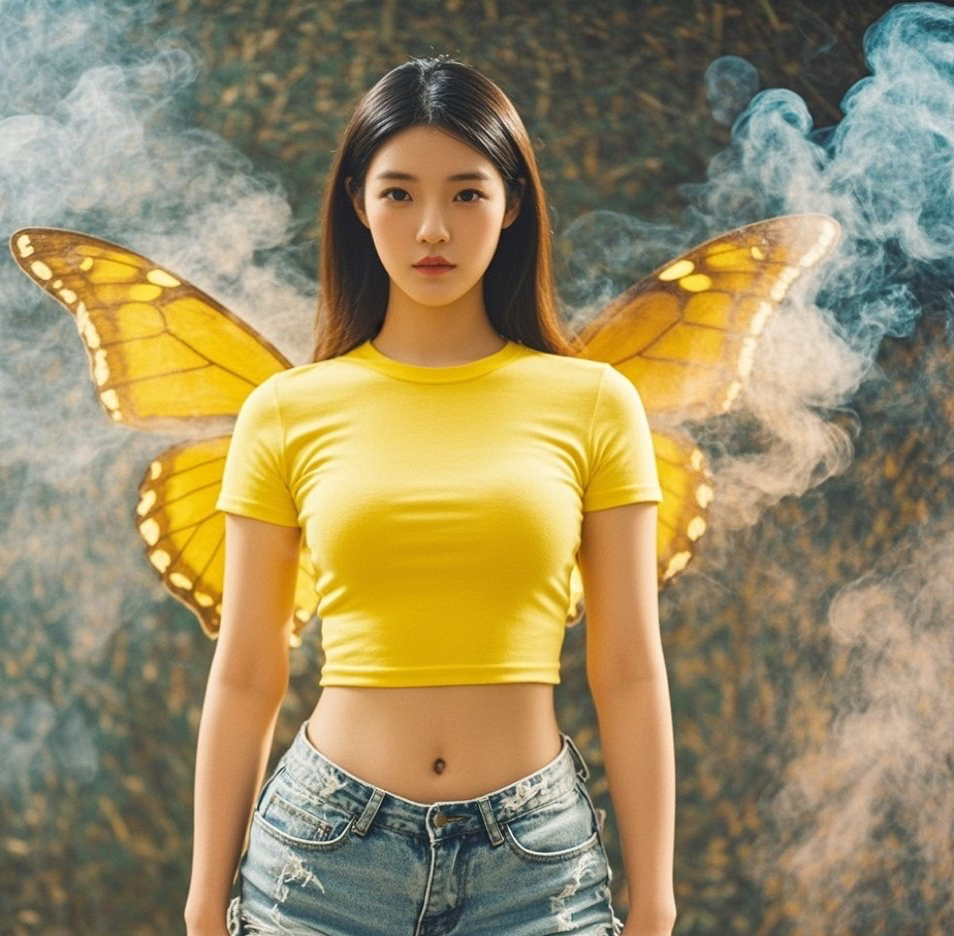 美眉酥胸微露风情，朦胧光影衬出健康曲线