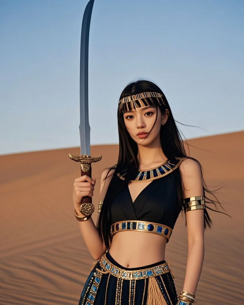 风沙中的古装女剑士，你会成为她的追随者吗？