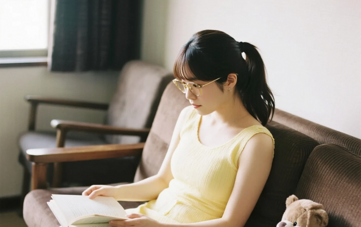 换季穿搭：在沙发上展示舒适居家风格的清新搭配