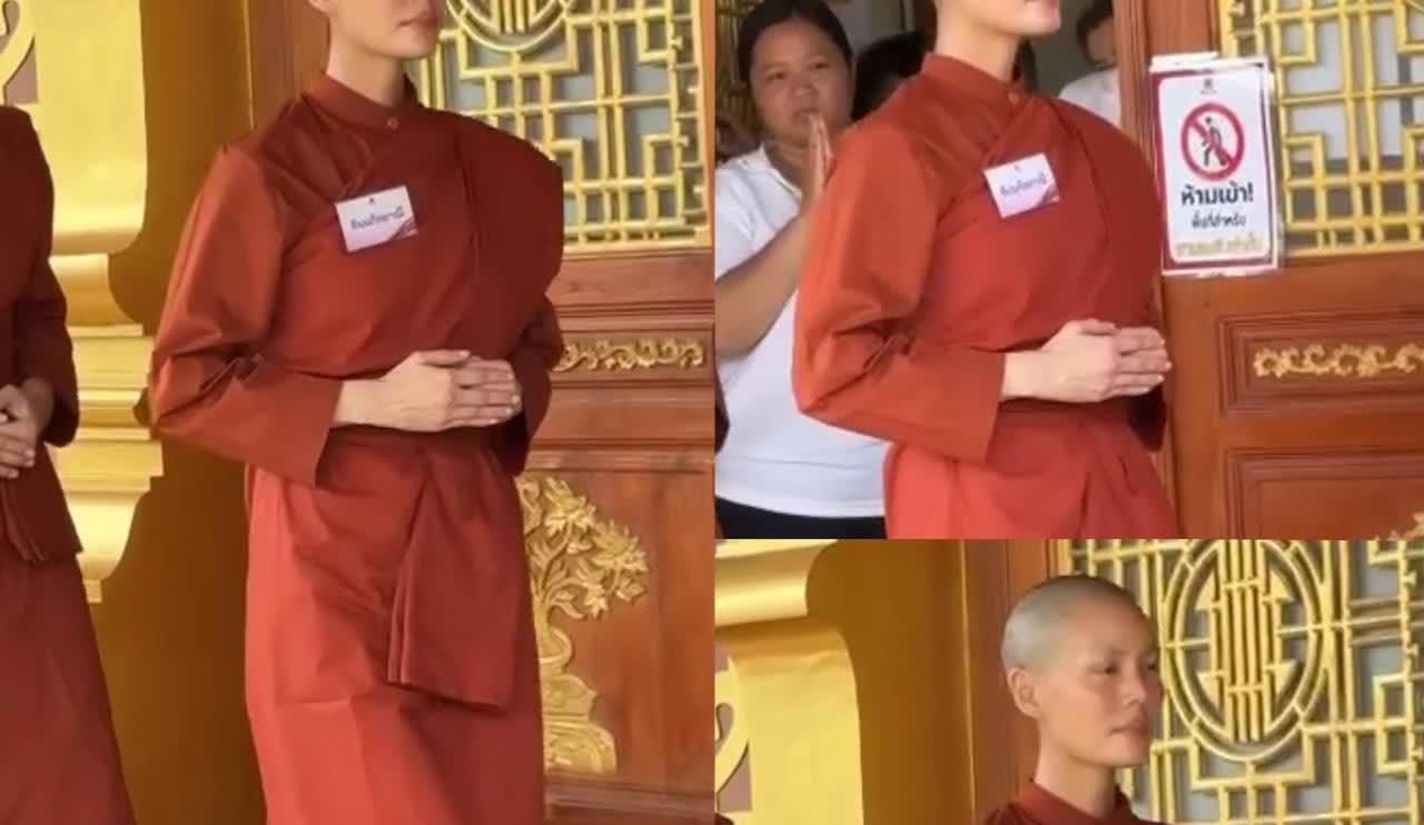 【Janie剃度出家。。】 Janie的剃度仪式。。及外出化缘。。另，Janie