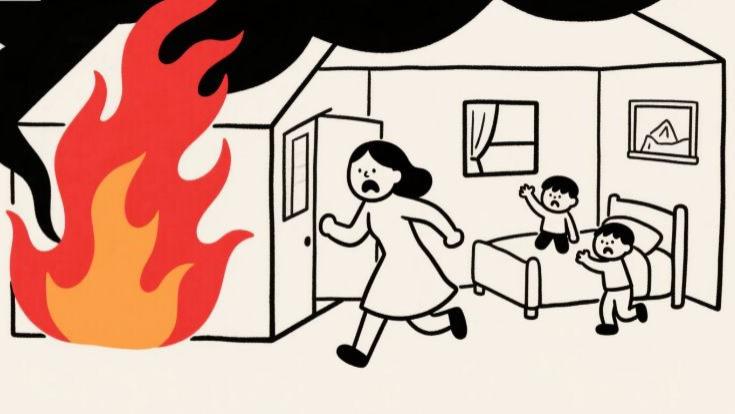 34岁继奶奶火场独逃, 该不该为火灾担责?