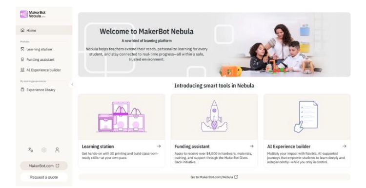 UltiMaker推出MakerBot Nebula：人工智能的3D打印教育学习平台  