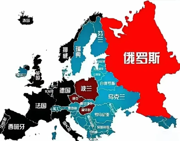 欧洲永远不可能接纳俄罗斯，而且欧洲永远不会放弃乌克兰。看看地图就会发现欧洲的面积