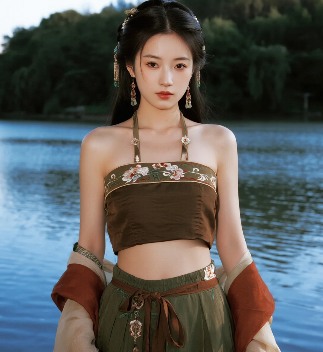 湖边的她，像极了画中仙