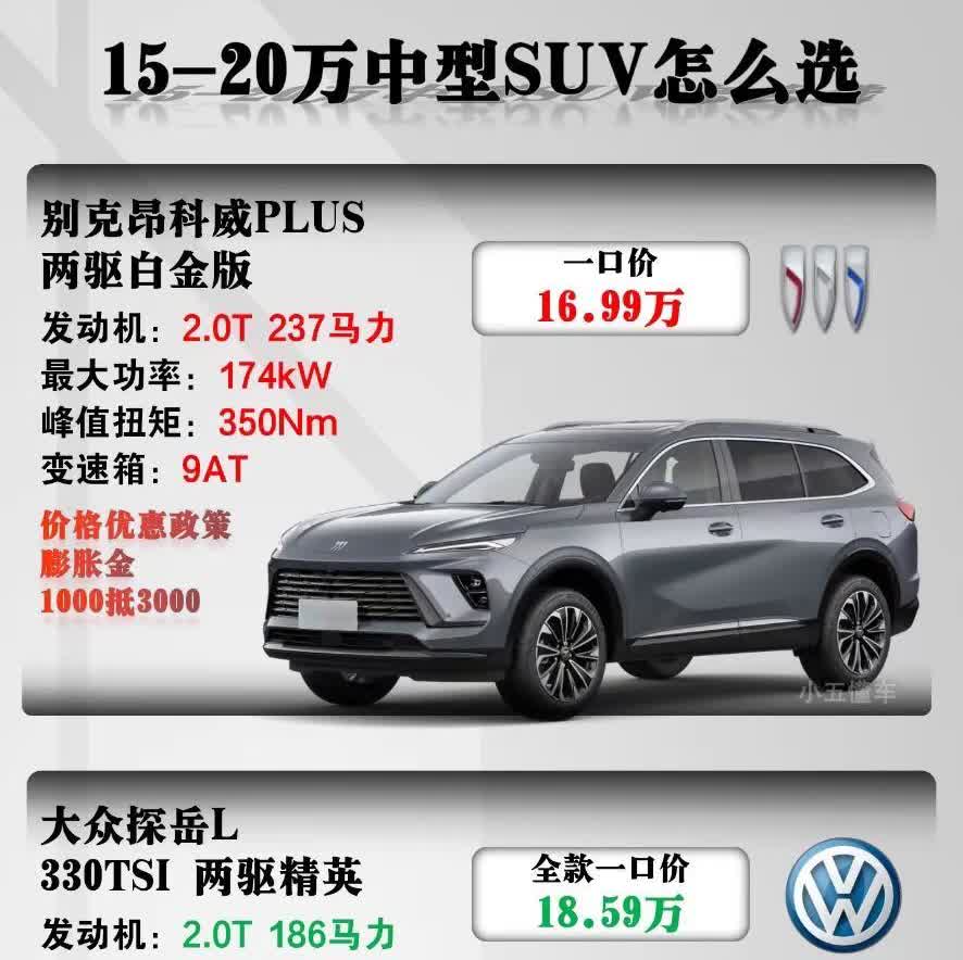15-20万中型SUV怎么选？美系德系大比拼。