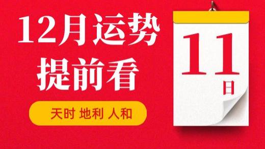 【每日运势】2025年12月11日生肖运势丨偏财运最好的生肖