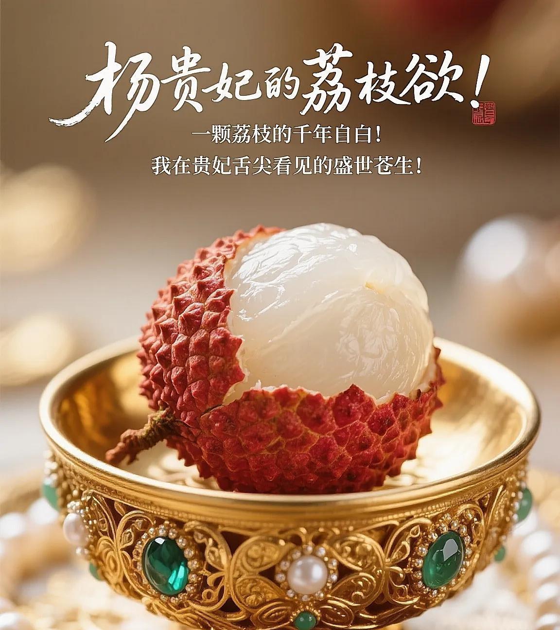 杨贵妃的荔枝欲！一颗荔枝的千年自白！我在贵妃舌尖看见的盛世苍生！
“一骑红尘妃子