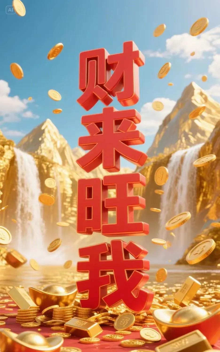 心想事成
得偿所愿
翻身发财