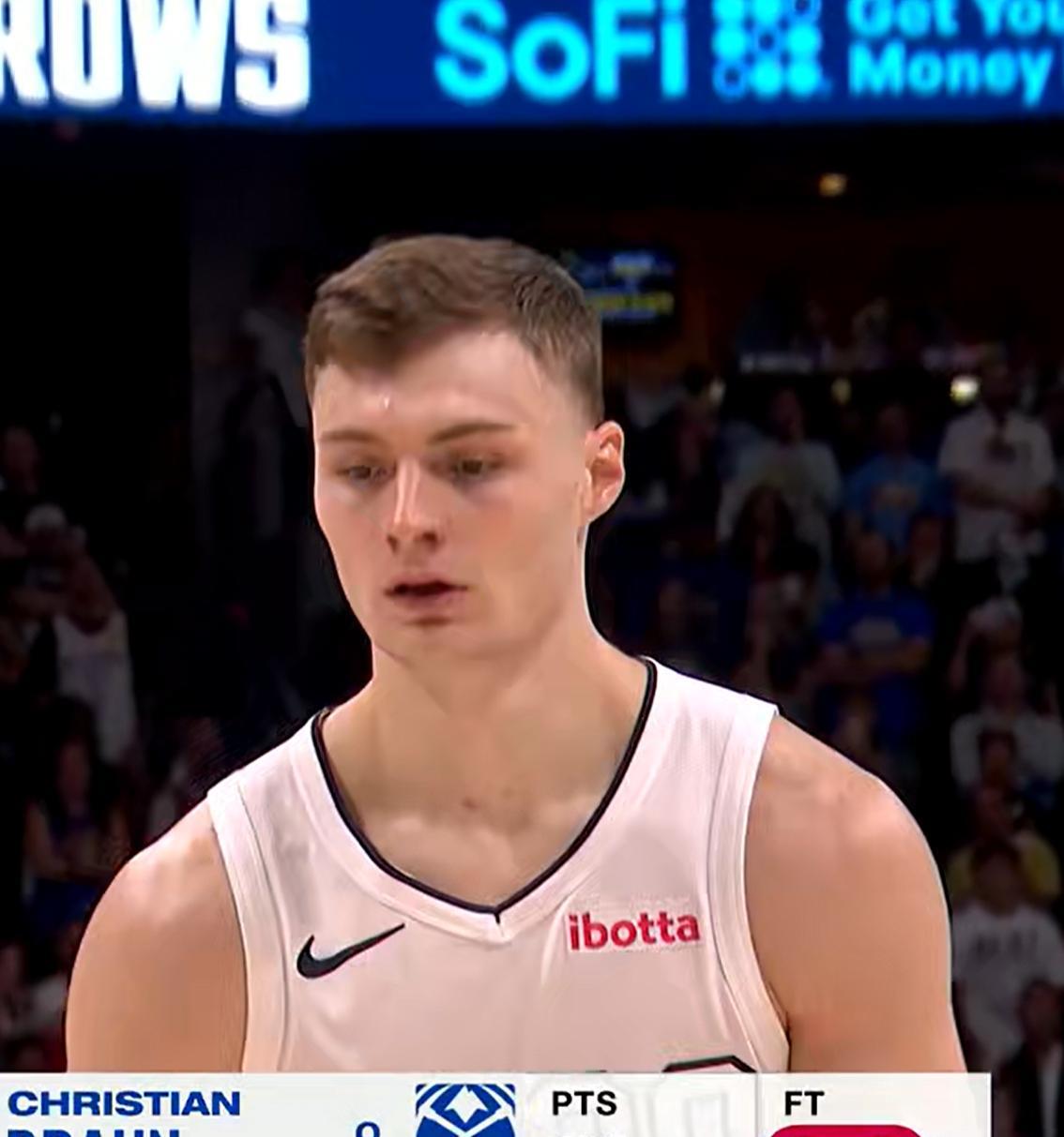 布劳恩24岁29天季后赛单场20+10+5+3断，掘金队史最年轻
NBA季后赛，