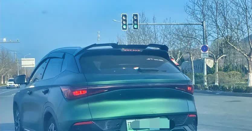 路上遇到一辆私家车，外形非常好看，颜色也很漂亮，可是他把车标抠掉了。我就好奇这是