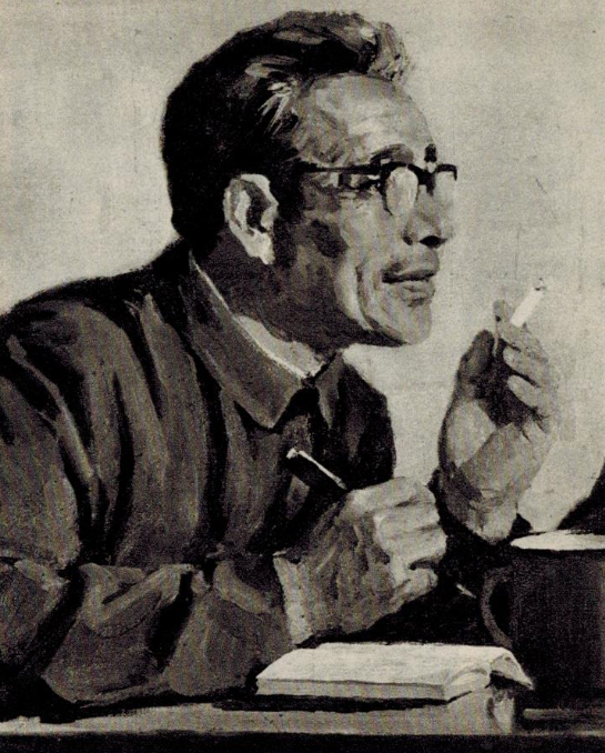 老版宣传画：油画《互相学习 共同战斗》局部，孙荣山 杨昆仁 作