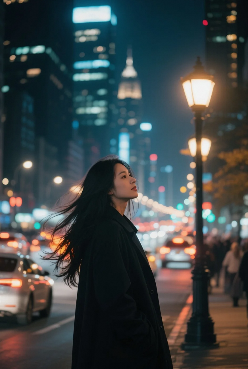 当车水马龙遇上冷美人，整条街的氛围都被她拿捏了