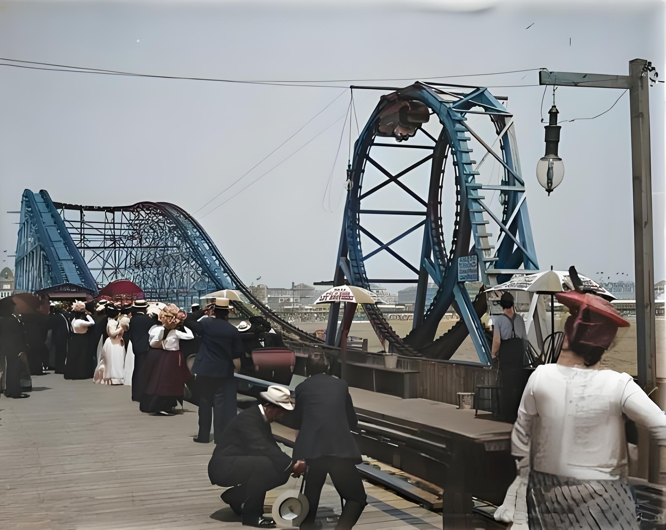 1901年（清光绪二十七年）美国新泽西州一处游乐场内的过山车。
