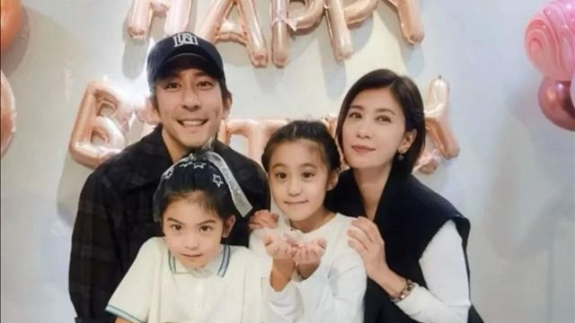 贾静雯一家四口现身，为小女儿庆8岁生日，波妞被赞仨姐妹颜值高