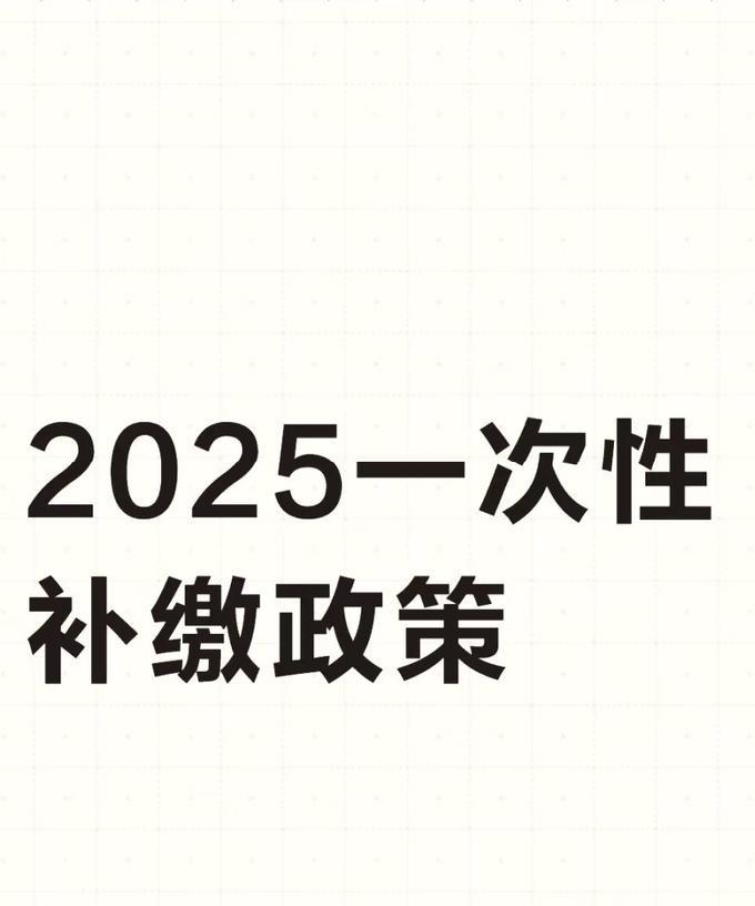 2025年社保一次性补缴政策主要针对部分符合条件的人群，具体如下：
符合补缴条件