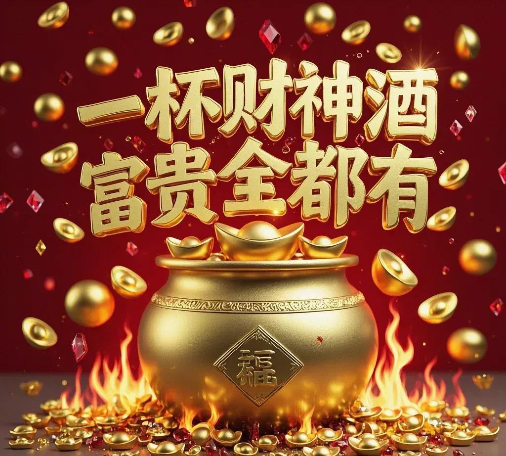 别走开！接了这杯财神酒，不接就走了！
#贺酒开好运来# 
举起这杯财神酒，
敬向