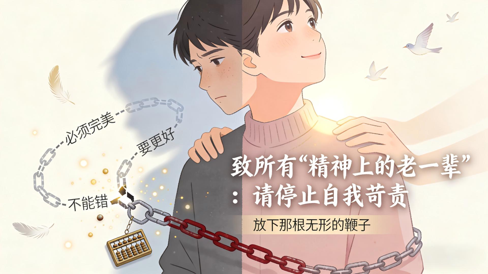 致所有“精神上的老一辈”：放下那根无形的鞭子，请停止自我苛责！