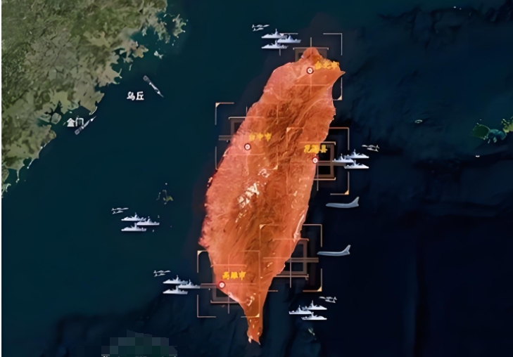 这次围岛行动格外严密，我军共调动了19艘军舰，将台湾周边完全封锁，每隔50公里就