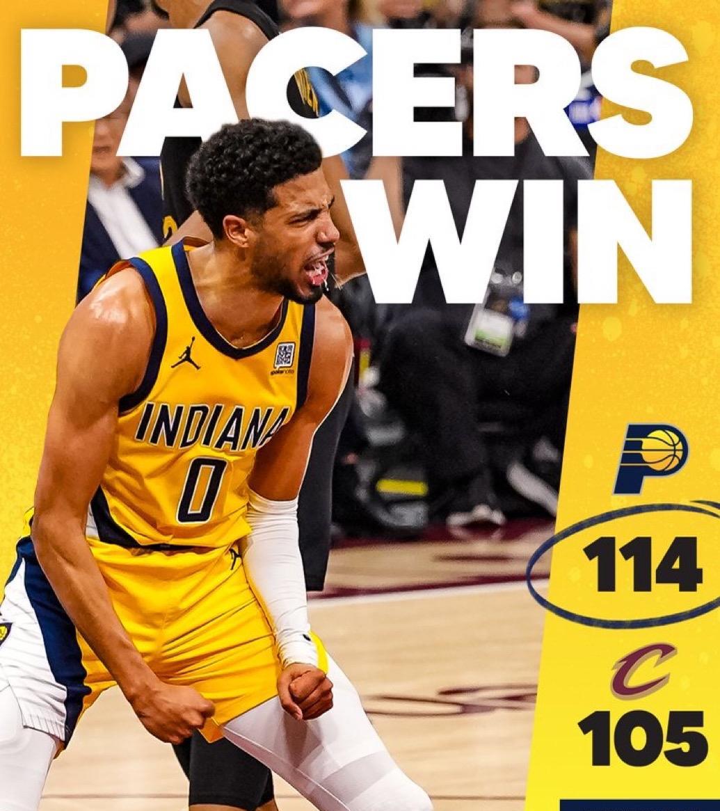 5月14日NBA季后赛东部半决赛第五轮战报（1场）：
步行者114-105骑士（