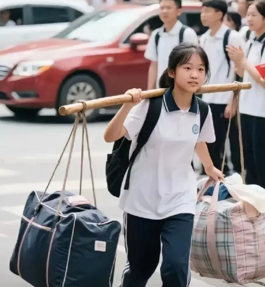 看见一个高考完毕后挑着担子回家的小女孩的视频。我莫名其妙地心痛。如果是城里的孩子