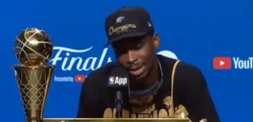 NBA总决赛G7雷霆103-91战胜步行者亚历山大接受记者采访发言值得让人为他点