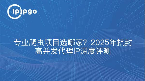 专业爬虫项目选哪家？2025年抗封高并发代理IP深度评测