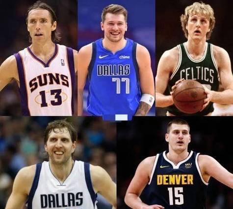 NBA白人最佳阵容都有谁？？加索尔能入选一阵吗？？
白人一阵：
纳什，杰里维斯特