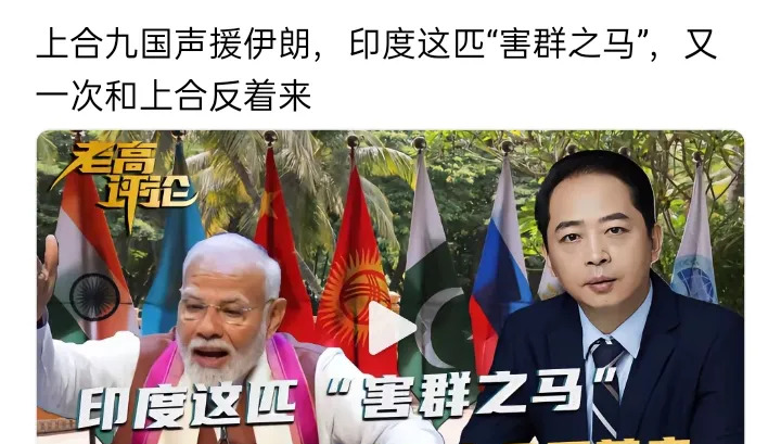 印度真不给力，上合挺伊朗它却掉链子











万万没想到啊，浓眉大眼