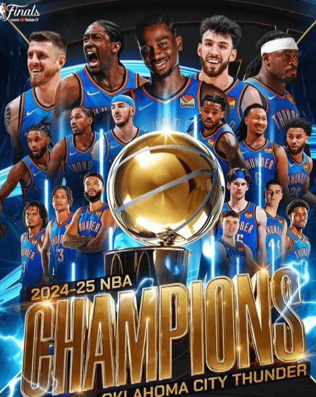 恭喜雷霆获得24-25赛季NBA总冠军！

【2025年6月23日NBA最前线】