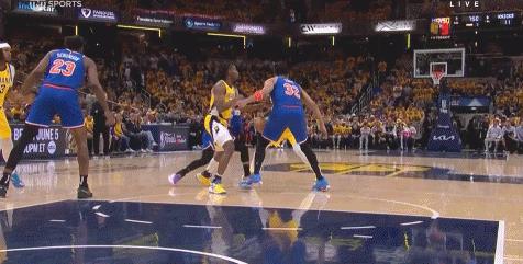 恕我直言！看nba半决赛高得分的比赛，其实防守强度没有cba大，步行者和尼克斯比