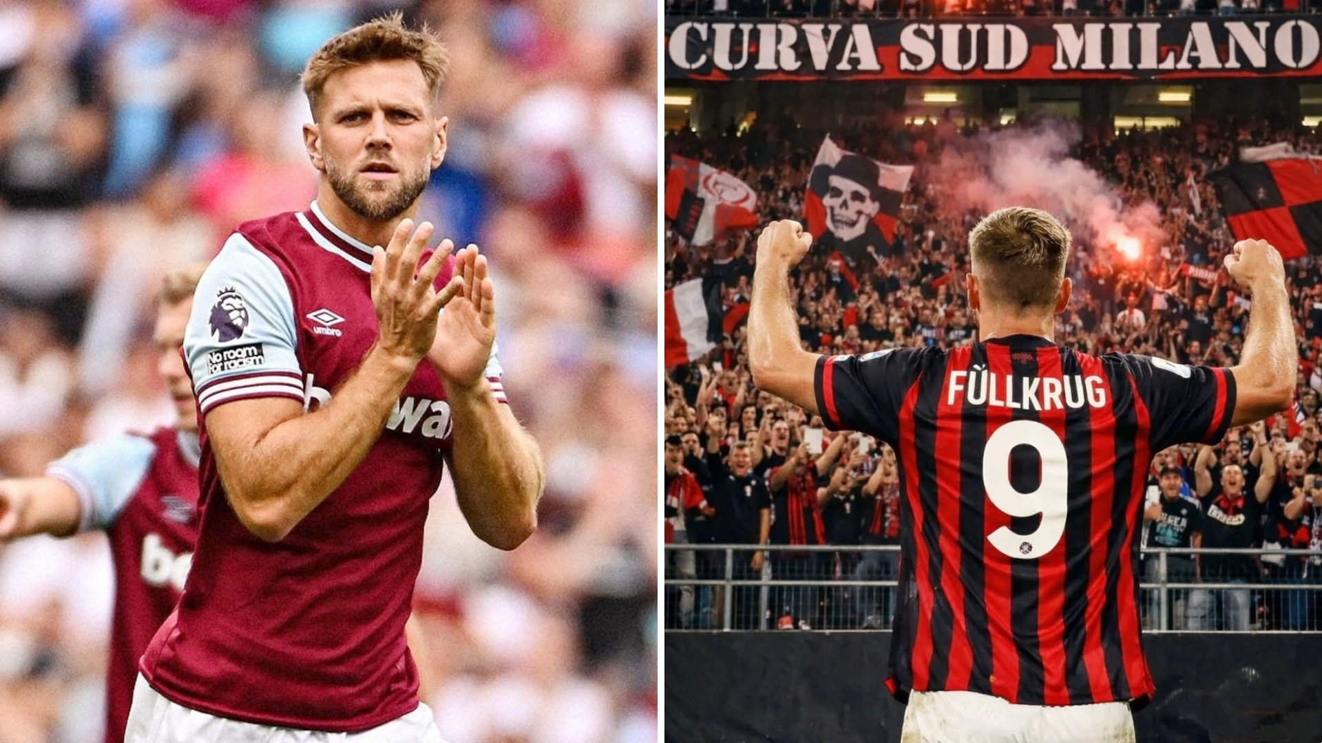 西汉姆联前锋菲尔克鲁格通过体检后已和米兰签约，德国人成为米兰冬窗首位新援。
菲尔