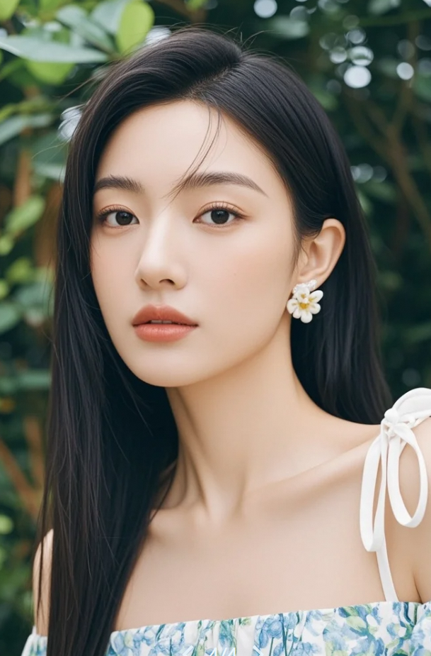 当她的微笑在镜头前缓缓绽放