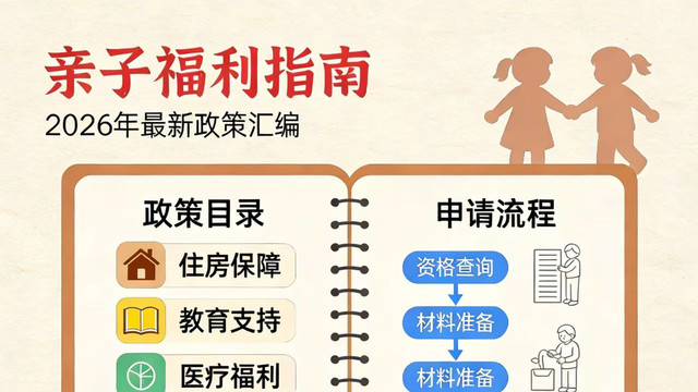 致所有亲子家庭：养娃减负清单丨这些福利2026年别错过！