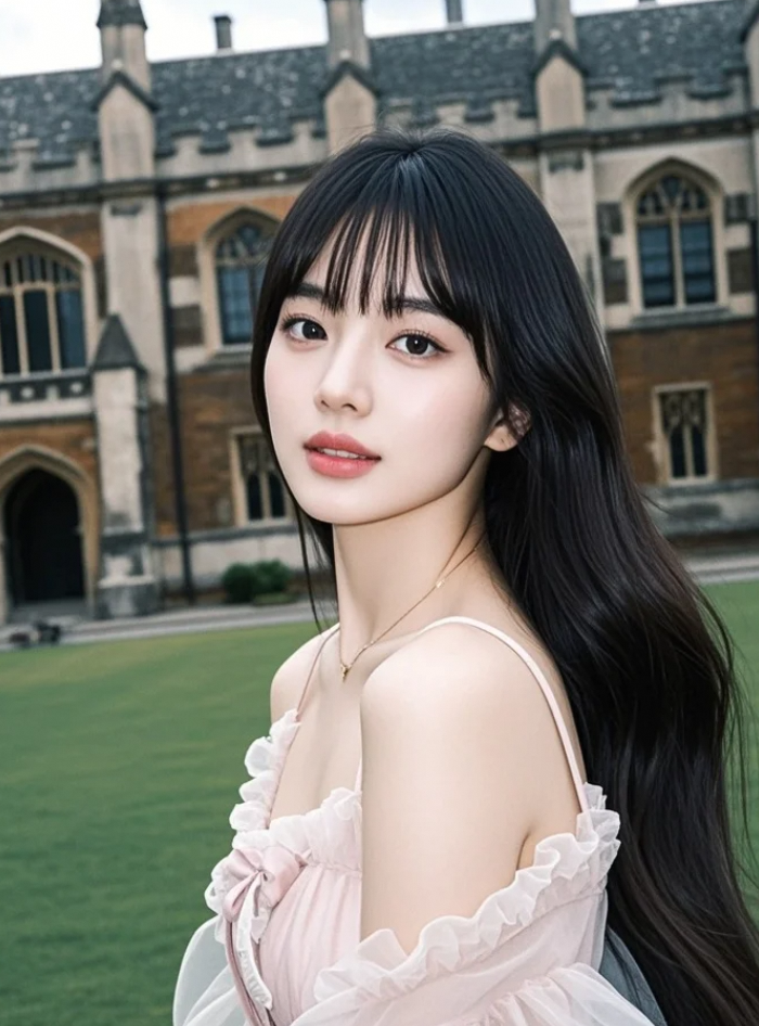 阳光洒在蜿蜒小径，可爱女孩蹦跳前行