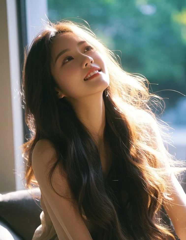 不是窗外太美，是她的眼神太会讲故事。