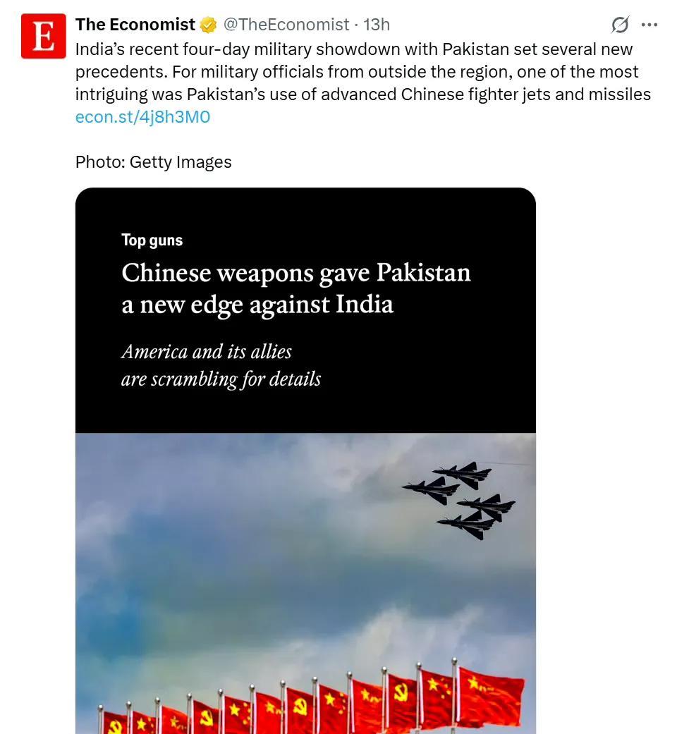 西方媒体确实也有客观的时候。
比如这一次印巴冲突之后，西方媒体对冲突结果的报道我
