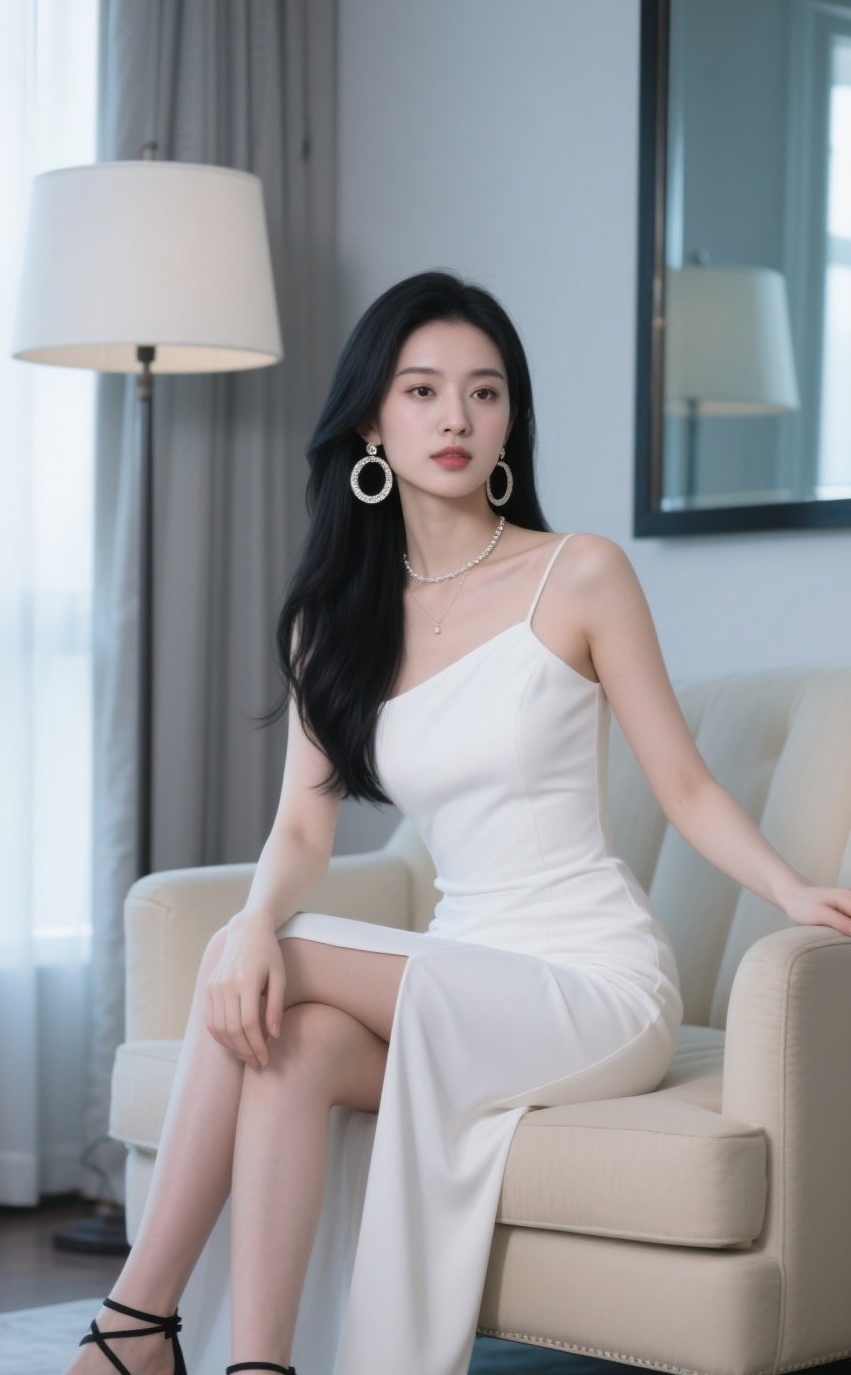 美眉端坐尽显优雅气质写真