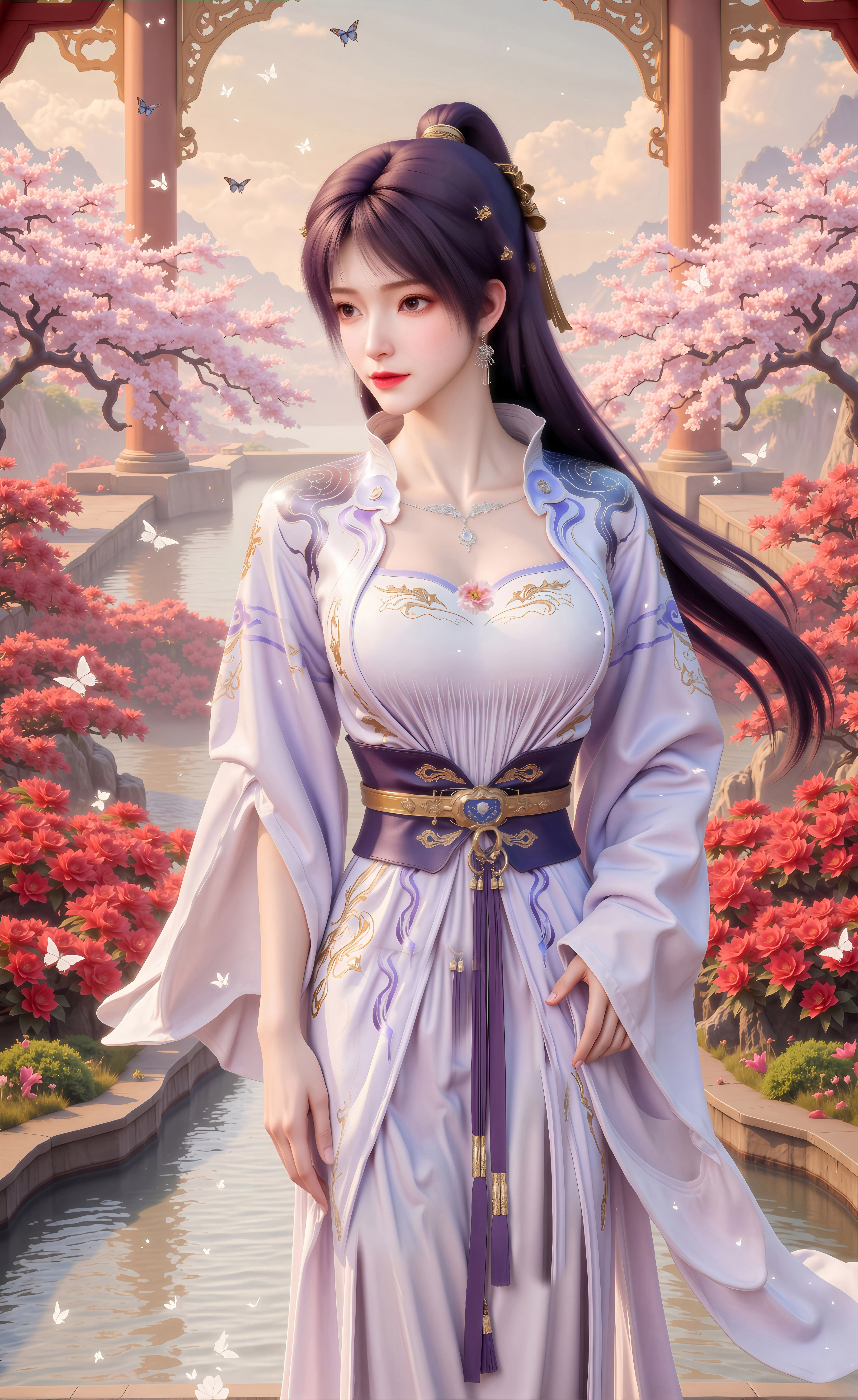 国漫美女图片壁纸：遮天女主姬紫月，瑰姿玮态、不可胜赞！