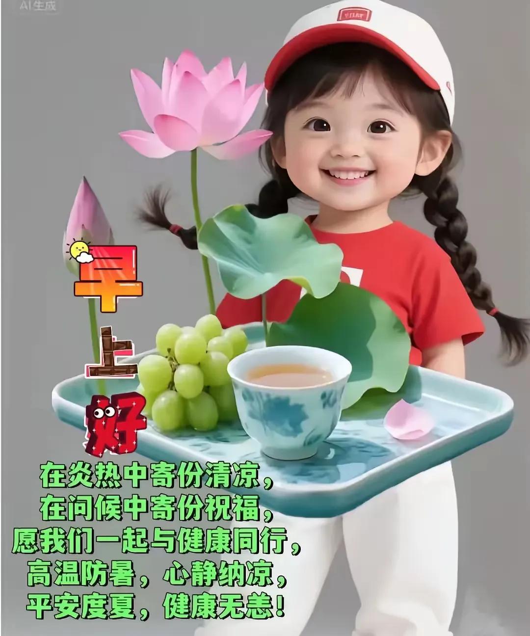 大暑安康，早安吉祥！[啤酒][啤酒]
