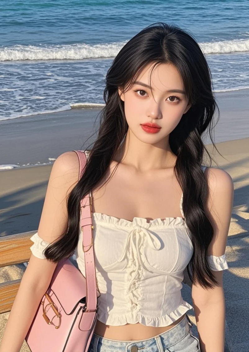 她只是站在那里，就已经很美好