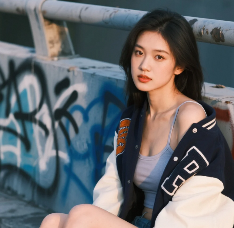 当夹克遇见高级脸：酷女孩的视觉暴击