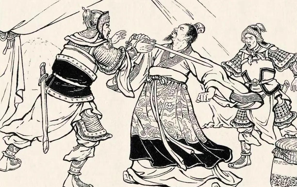 鄱阳太守到魏营诈降，向魏主献了灭吴七策，魏主大喜，派曹休为都督攻打东吴。
   