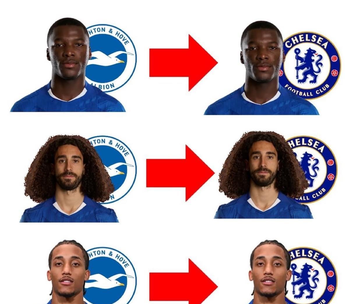 切尔西买布莱顿，而阿森纳买切尔西……
切尔西与布莱顿之间的转会交易频繁，从布莱顿