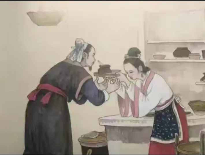 东汉年间，扶风平陵出了个奇女子，叫孟光。她其貌不扬，肤色晦暗，五官失调，却偏偏痴