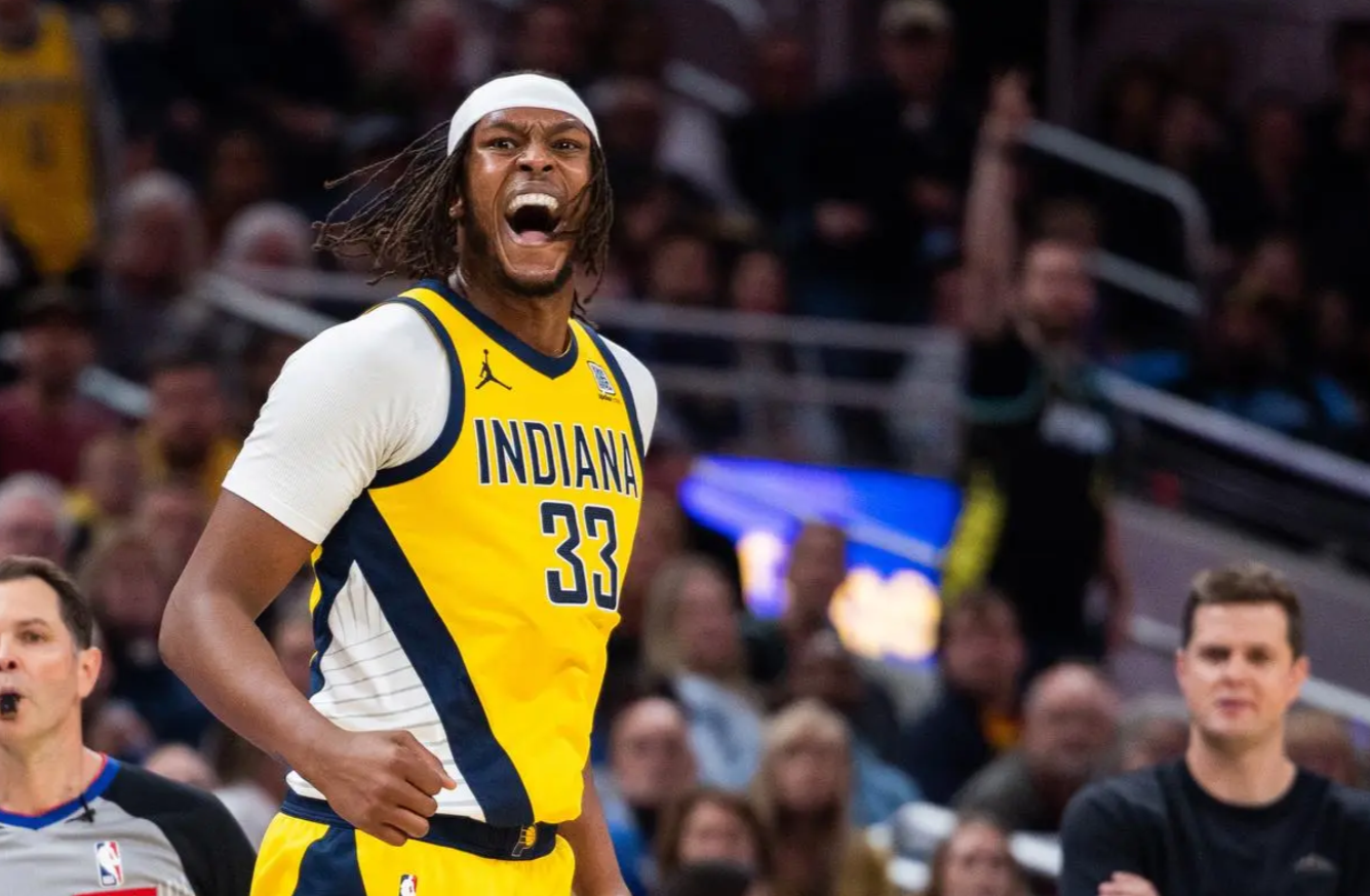 6月12日 NBA总决赛G3打响，步行者主场对阵雷霆。
	
在上半场比赛特纳就送