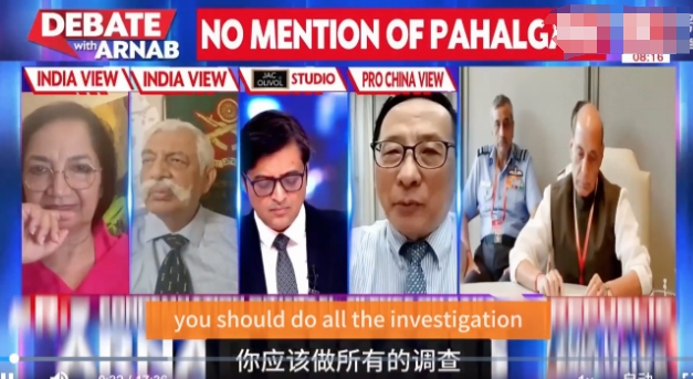 者高志凯在印度Republic TV电视台与印方人员辩论时，发表了一个观点：
“