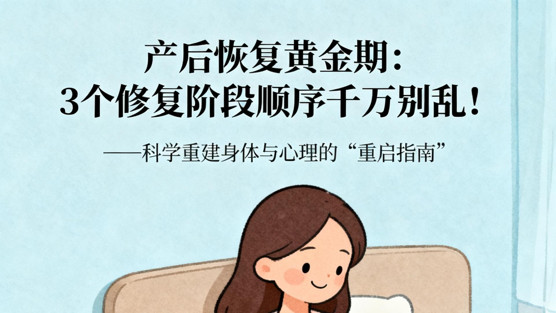 产后恢复黄金期：3个修复阶段顺序千万别乱！——科学重建身体与心理的“重启指南”