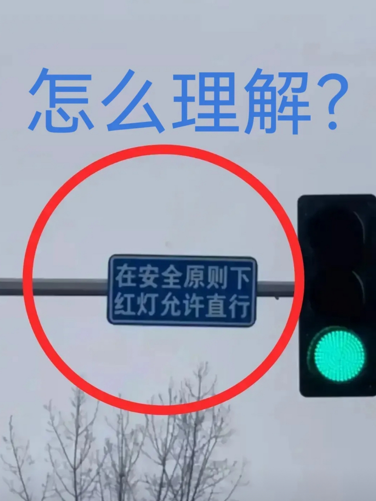 第一次看到这样的红绿灯，请问如何理解才对呢？